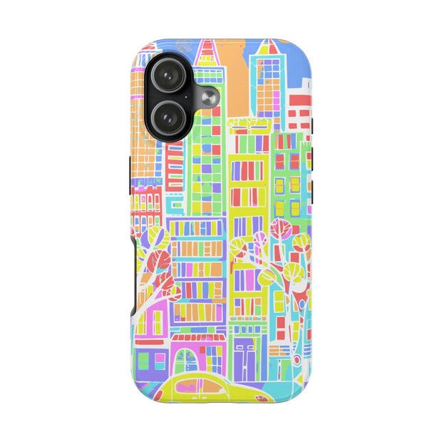 Upper East Side Pastel City Tough Phone Case LavenderCeleste