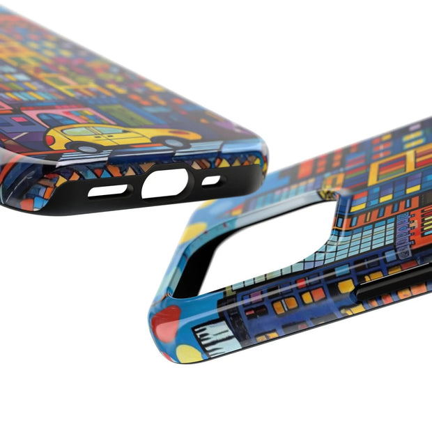 Upper Eastside NYC Pop Art Tough Phone Case LavenderCeleste