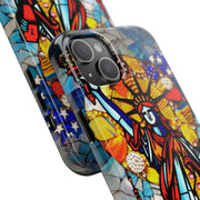 Statue of Liberty Mosaic Art Tough Phone Case LavenderCeleste