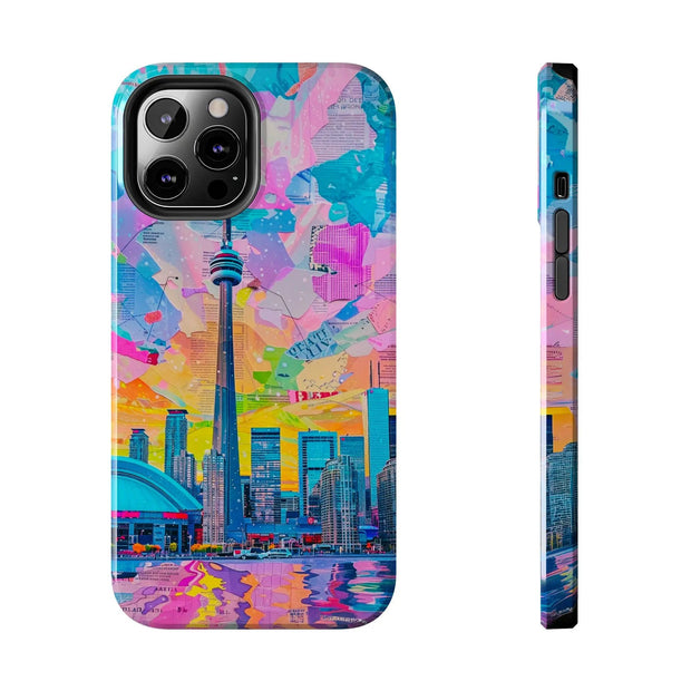 Toronto Pop Art Collage Skyline Tough Phone Case LavenderCeleste