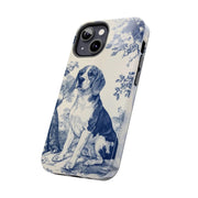 Blue Toile Beagle Country Scenic Tough Phone Case LavenderCeleste