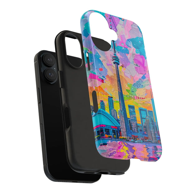 Toronto Pop Art Collage Skyline Tough Phone Case LavenderCeleste