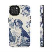 Blue Toile Beagle Country Scenic Tough Phone Case LavenderCeleste