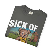 Sick of This Shit Vintage Bear Comfort Colors Tee LavenderCeleste