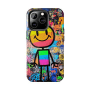 Rainbow Graffiti Smiley Tough Phone Case LavenderCeleste