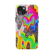 Psychedelic Rainbow Drip Tough Phone Case LavenderCeleste