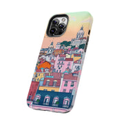 Lisbon Portugal Tough Phone Case – Pastel City Skyline Aesthetic