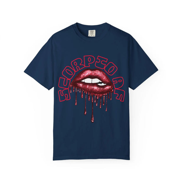 Scorpio AF Dripping Lips Zodiac Comfort Colors Tee LavenderCeleste