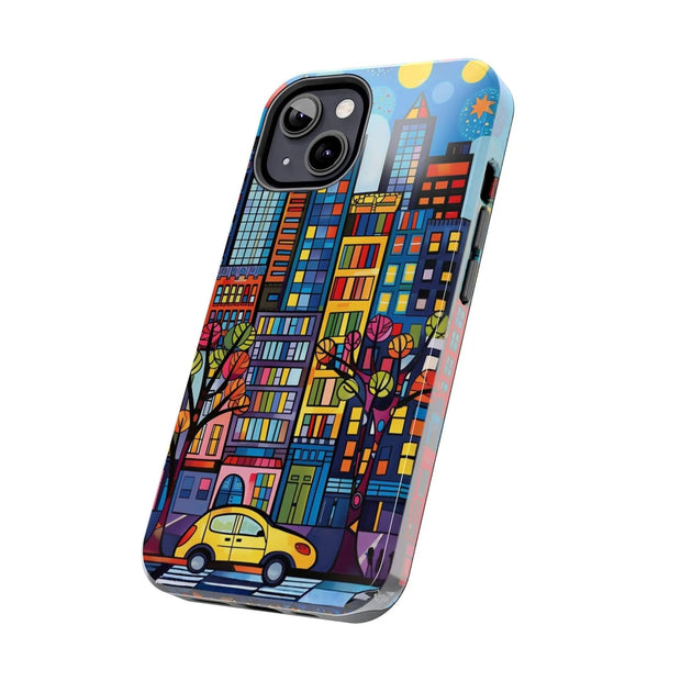 Upper Eastside NYC Pop Art Tough Phone Case LavenderCeleste