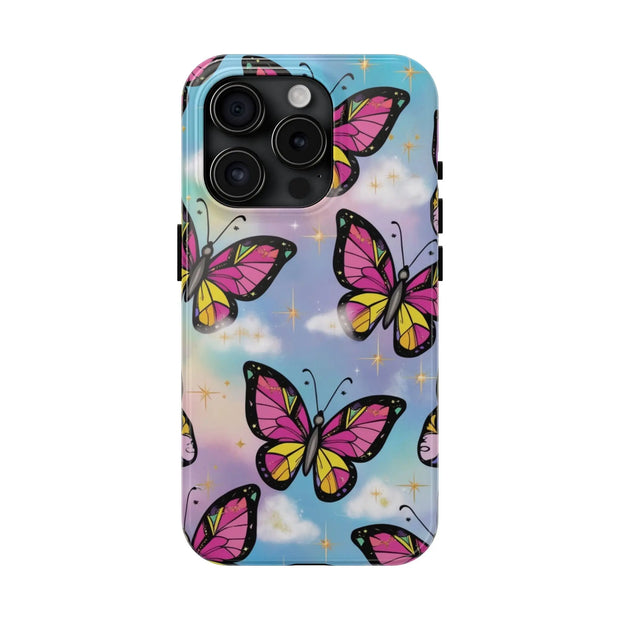 Retro Pop Art Butterfly Sky Tough Phone Case