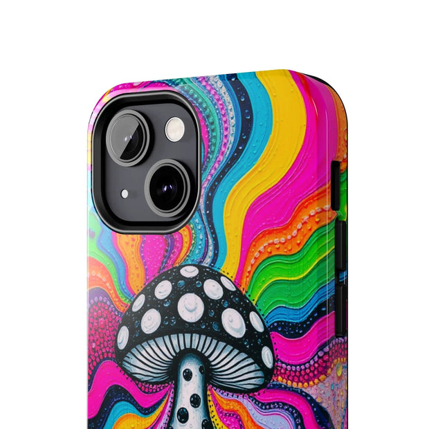 Psychedelic Rainbow Mushroom Art – Trippy Tough Case Printify