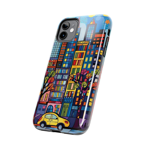 Upper Eastside NYC Pop Art Tough Phone Case LavenderCeleste