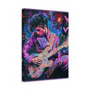 Electric Purple Guitar Legend Matte Canvas Art Printify