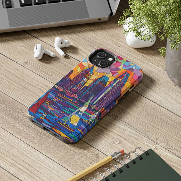 San Diego Skyline Pop Art Tough Phone Case LavenderCeleste