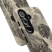 Saint Bernard Toile de Jouy Vintage Tough Phone Case LavenderCeleste