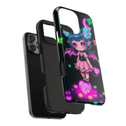 Kawaii Gothic Succubus Neon Heart Tough Phone Case