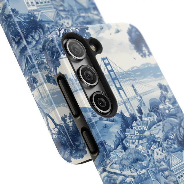 San Francisco Toile de Jouy Scenic Tough Phone Case LavenderCeleste