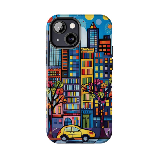 Upper Eastside NYC Pop Art Tough Phone Case LavenderCeleste