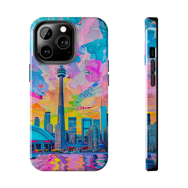 Toronto Pop Art Collage Skyline Tough Phone Case LavenderCeleste