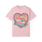 Silently Screaming Pastel Rainbow Comfort Colors Tee LavenderCeleste