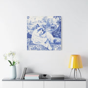 Ragdoll Toile Matte Canvas Art Print LavenderCeleste