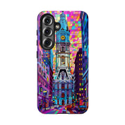 Philadelphia Pop Art Skyline Tough Phone Case LavenderCeleste