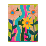 Groovy Paper Cut Flower Matte Canvas Art Printify