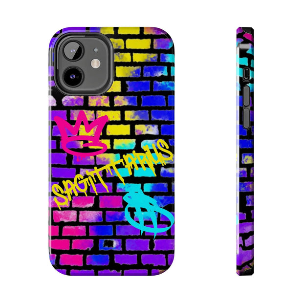 Sagittarius Graffiti Wall Zodiac Tough Phone Case LavenderCeleste