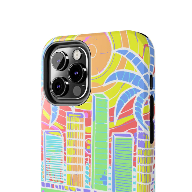 South Beach Miami Mosaic Art Tough Phone Case LavenderCeleste