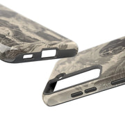 Saint Bernard Toile de Jouy Vintage Tough Phone Case LavenderCeleste