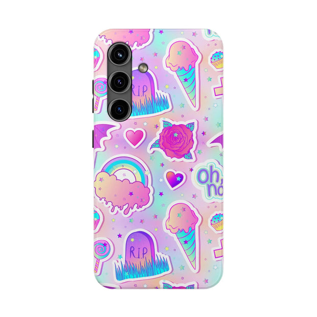 Pastel Goth Kawaii Graveyard Tough Phone Case LavenderCeleste