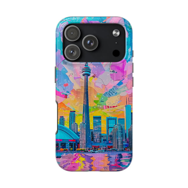 Toronto Pop Art Collage Skyline Tough Phone Case LavenderCeleste