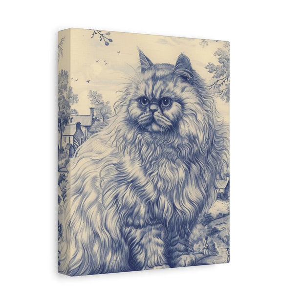 Persian Cat Canvas by Jouy Matte Canvas Art LavenderCeleste