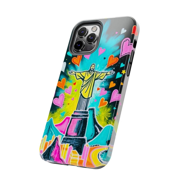 Rio de Janeiro Neon Pop Art Tough Phone Case LavenderCeleste