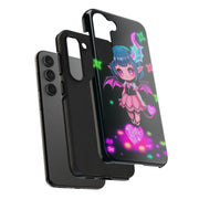 Kawaii Gothic Succubus Neon Heart Tough Phone Case