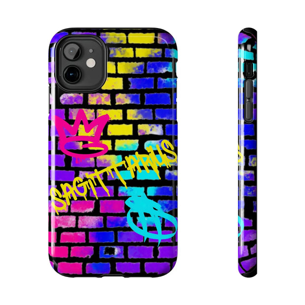 Sagittarius Graffiti Wall Zodiac Tough Phone Case LavenderCeleste
