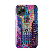 Philadelphia Pop Art Skyline Tough Phone Case LavenderCeleste