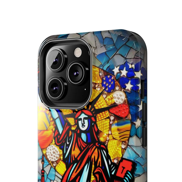 Statue of Liberty Mosaic Art Tough Phone Case LavenderCeleste
