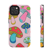 Retro Groovy Mushroom Tough Phone Case LavenderCeleste