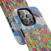 Rainbow Tulip Field Tough Phone Case LavenderCeleste
