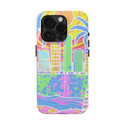 South Beach Miami Mosaic Art Tough Phone Case LavenderCeleste