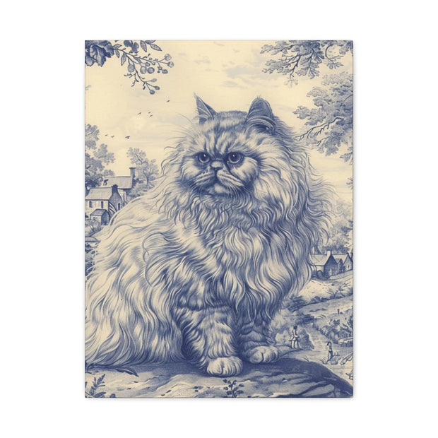 Persian Cat Canvas by Jouy Matte Canvas Art LavenderCeleste