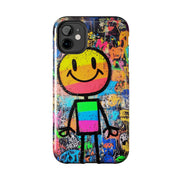 Rainbow Graffiti Smiley Tough Phone Case LavenderCeleste