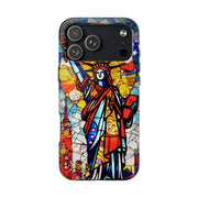 Statue of Liberty Mosaic Art Tough Phone Case LavenderCeleste