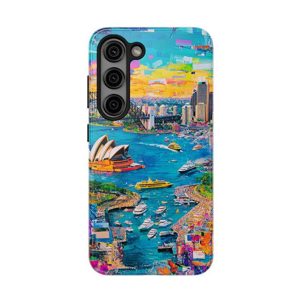 Sydney Collage Skyline Art Tough Phone Case LavenderCeleste