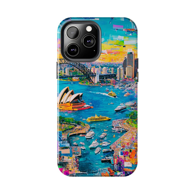 Sydney Collage Skyline Art Tough Phone Case LavenderCeleste