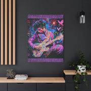 Electric Purple Guitar Legend Matte Canvas Art LavenderCeleste
