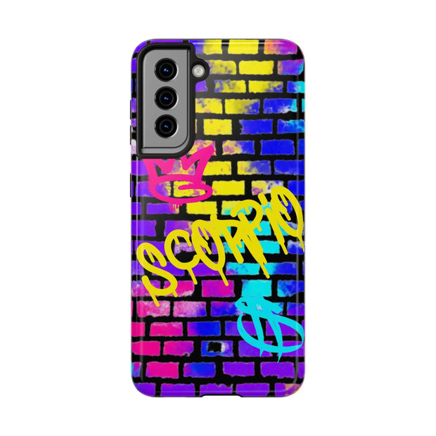 Scorpio Graffiti Wall Zodiac Tough Phone Case LavenderCeleste