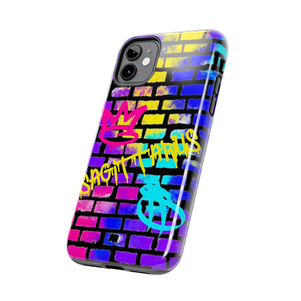 Sagittarius Graffiti Wall Zodiac Tough Phone Case LavenderCeleste
