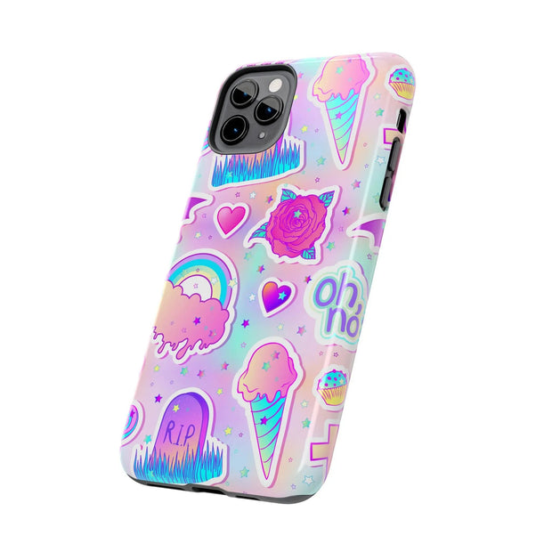 Pastel Goth Kawaii Graveyard Tough Phone Case LavenderCeleste